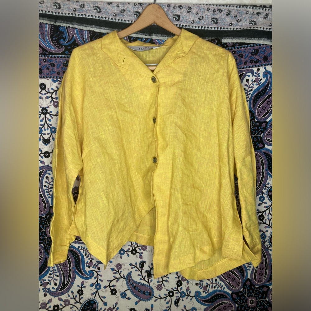 Itemz Chris Baumgartner linen asymmetrical top